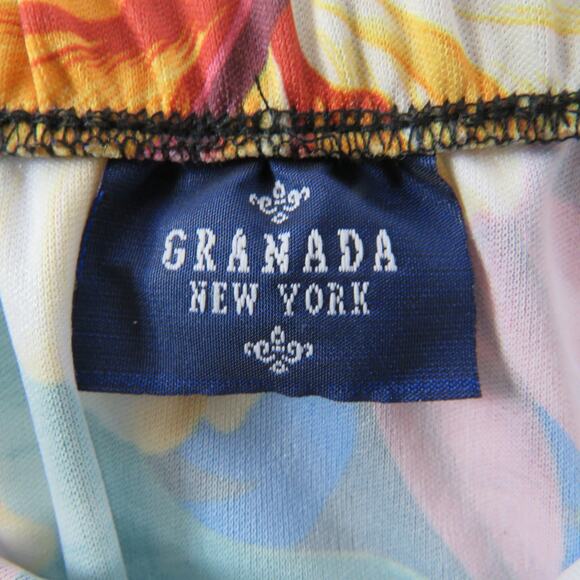 Y2k Granada New York Tropical Hawaiian Hibiscus Strapless Romper Small - Picture 5 of 6